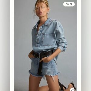 Joe’s Jeans Alex High Rise Denim Shorts Light Wash Sz 30